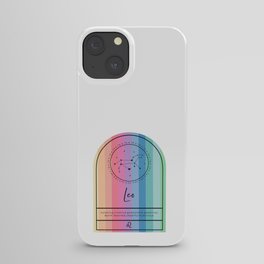 Leo Zodiac | Rainbow Stripe iPhone Case
