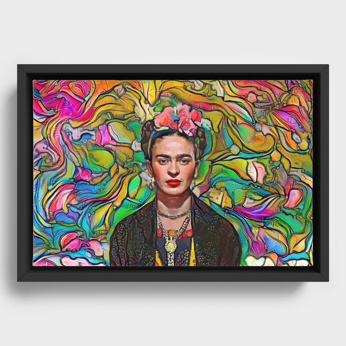 Organic Abstract Frida Framed Canvas