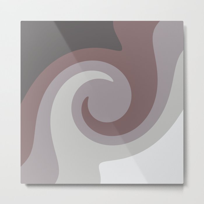 Simple Relaxed Swirl Metal Print
