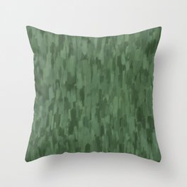 Impressionist Paint Daubs, Pine, Forest, Sage Green, Spring, Summer Throw Pillow