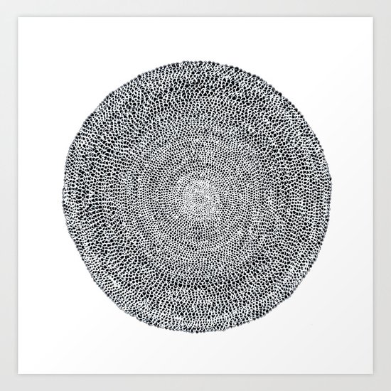 Darker Circle - Inverted colours Art Print