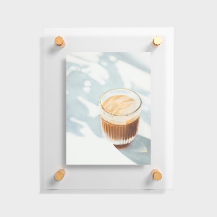 Afternoon Latte Watercolor Artwork Floating Acrylic Print