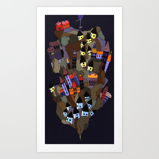 Floating Rock Art Print