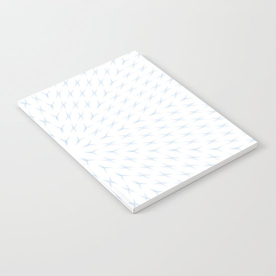 PCT2 Fractal in Ice Blue on White Notebook