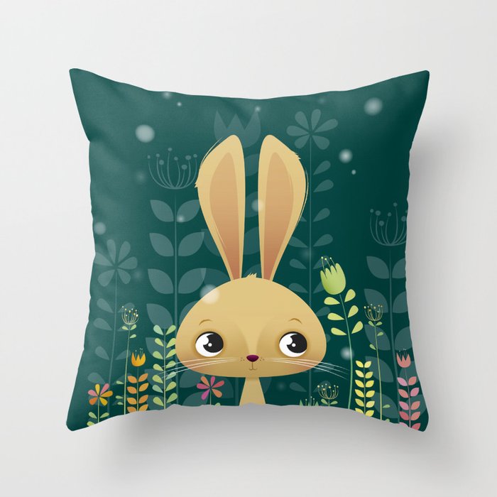 bunny throw pillow