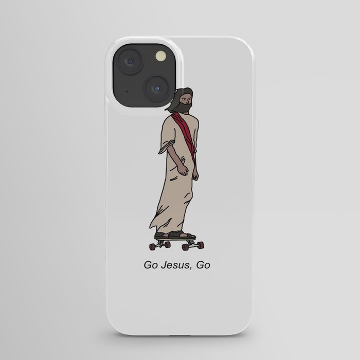 Jesus on a Skateboard iPhone Case