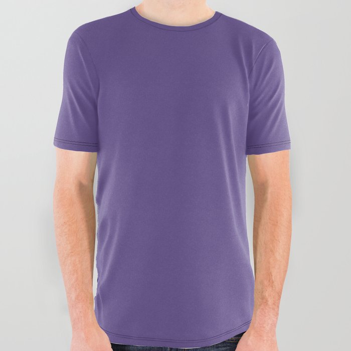 Ultra Violet Purple Color Of The Year 2018 All Over Graphic Tee