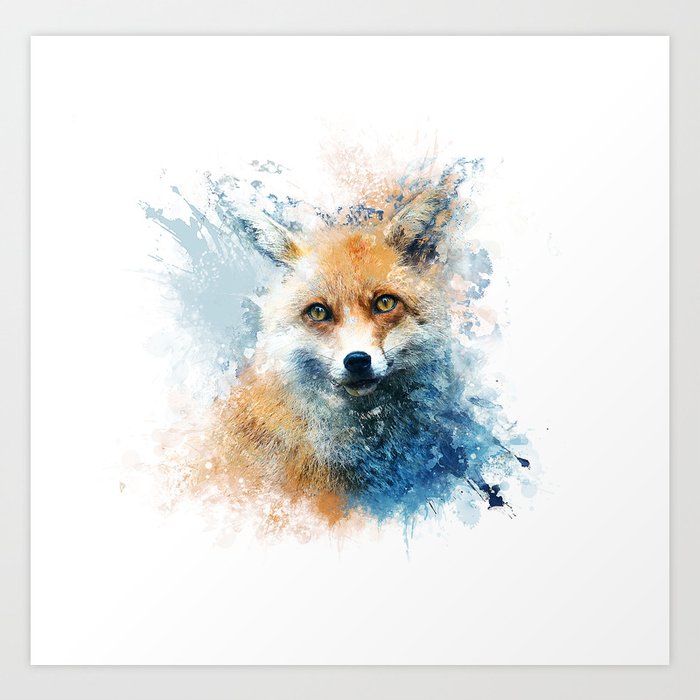 sly fox Art Print