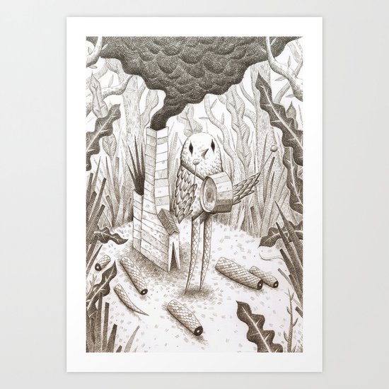 Drummer Bird Art Print