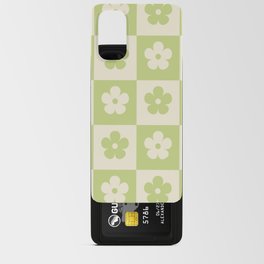 Pastel Green aesthetic flowers Android Card Case