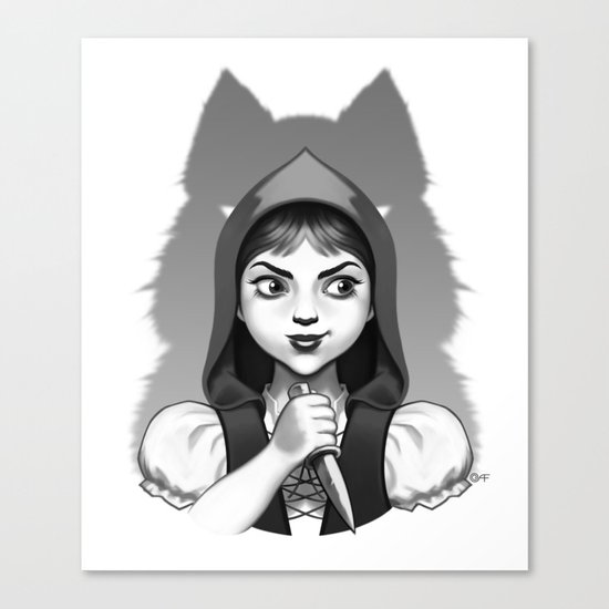 Little Red Riding Hood's Surprise Canvas Print