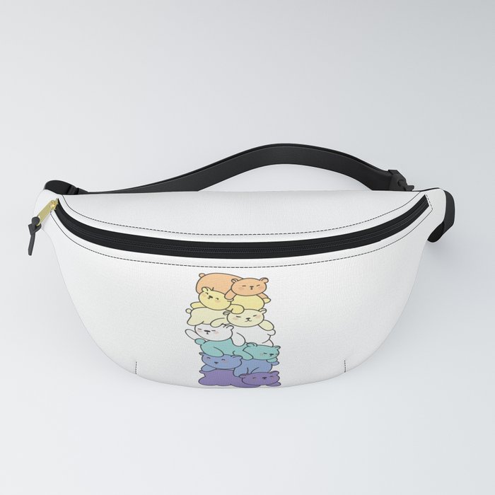 Genderfaun Flag Pride Lgbtq Cute Bear Pile Fanny Pack