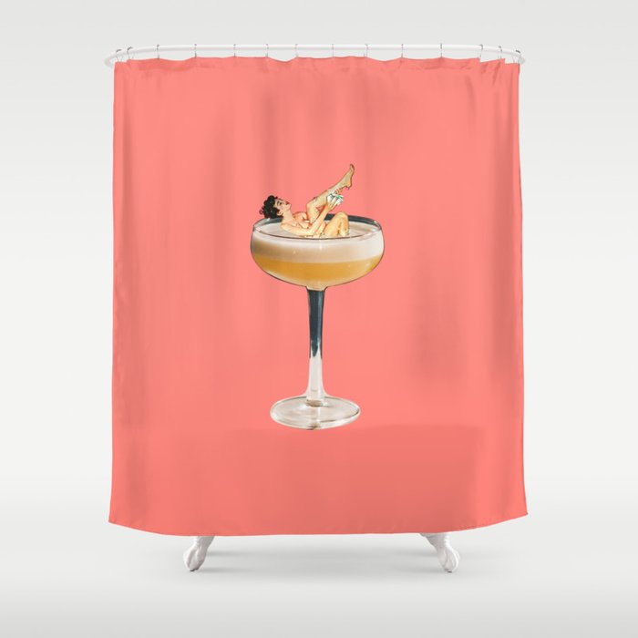 champagne bath Shower Curtain