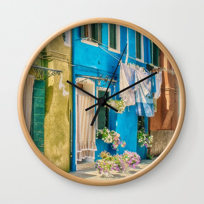 Burano, Italy  Wall Clock