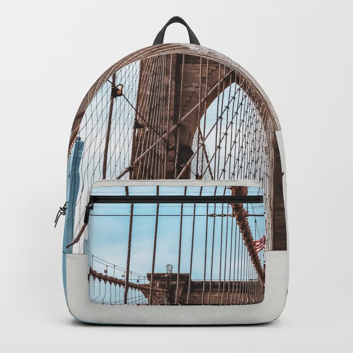 Brooklyn Bridge and Manhattan skyline in New York City Backpack