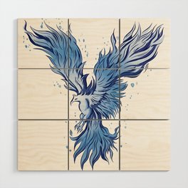 Phoenix Blue Wood Wall Art