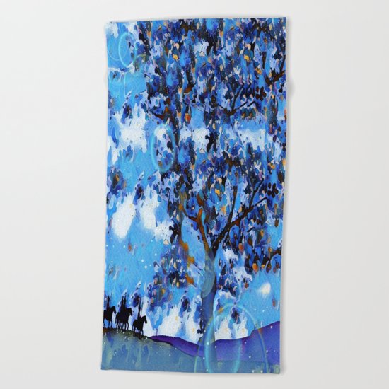Plum Tree Hills Beach Towel
