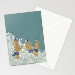 Three Ama Enveloped In A Crashing Wave Stationery Cards