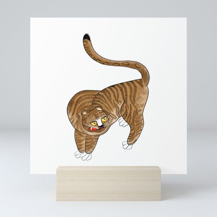 strong tiger Mini Art Print