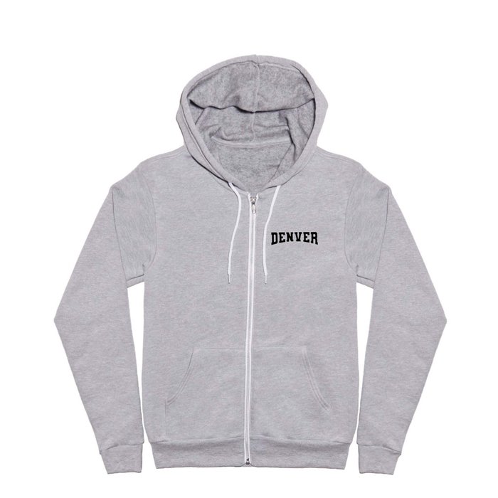 Denver - Black Full Zip Hoodie