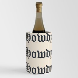 Old English Howdy Black and White Wine Chiller