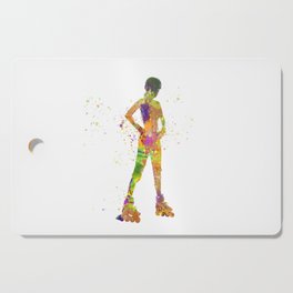 Watercolor Inline Skater Cutting Board