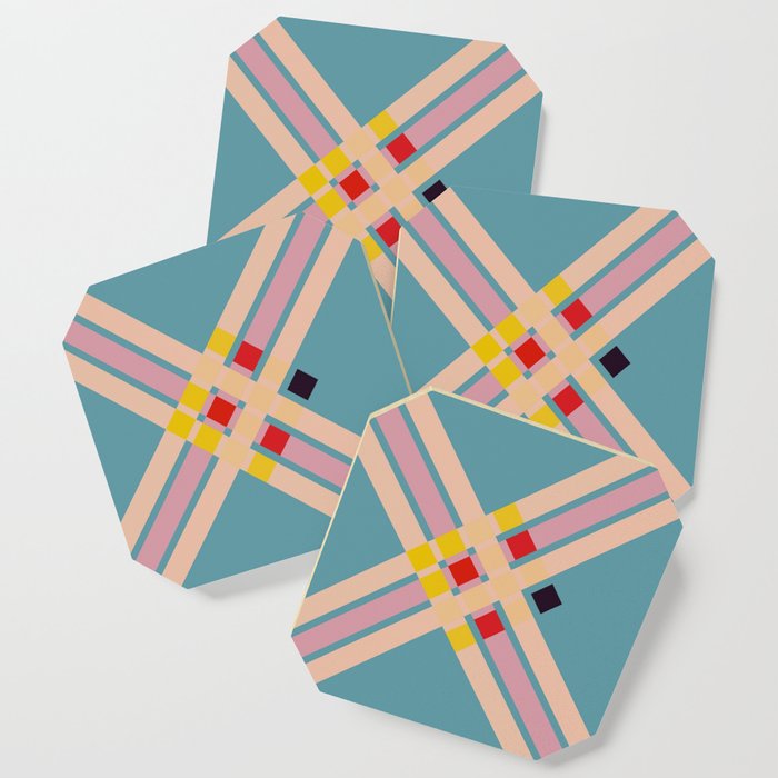 Mullo - Colorful Decorative Abstract Art Pattern Coaster