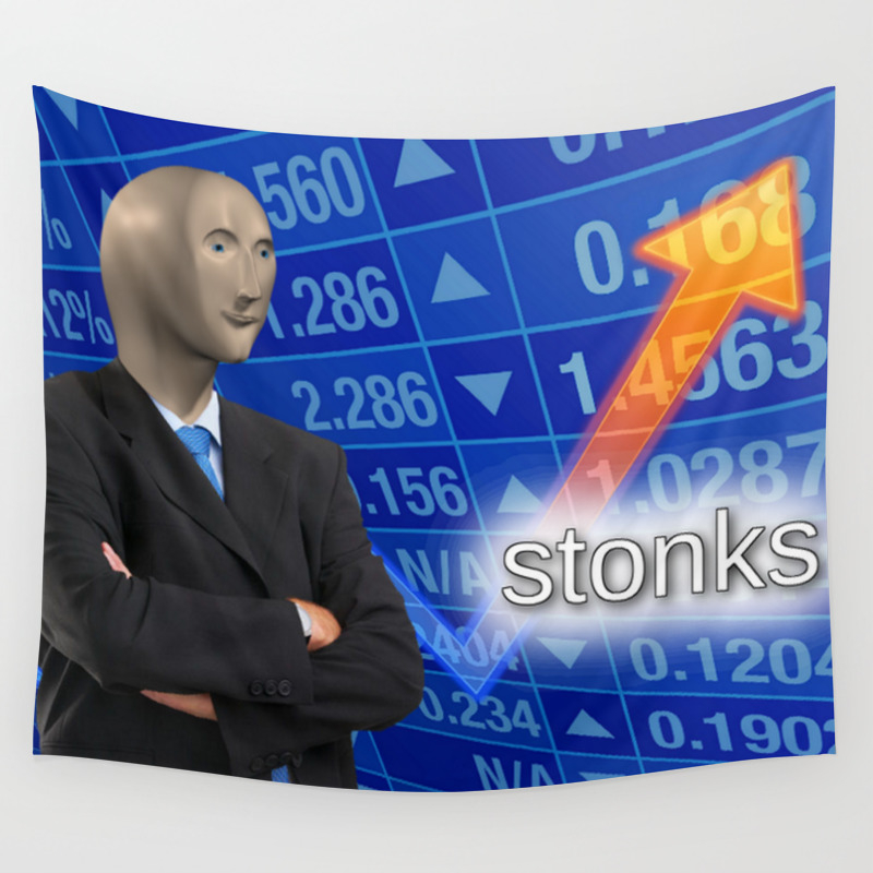 Stonks Meme Wall Tapestry By Greatphotos234 Society6