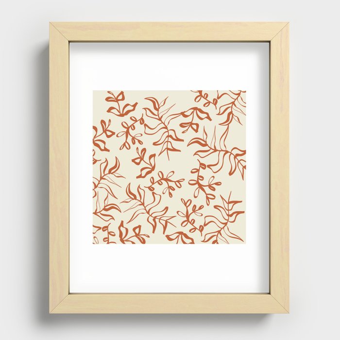 Rustic Leaves Recessed Framed Print
