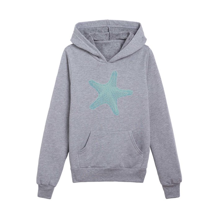 Starfish - blue Kids Pullover Hoodie