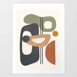 Modern Abstract Shapes 12 Art Print