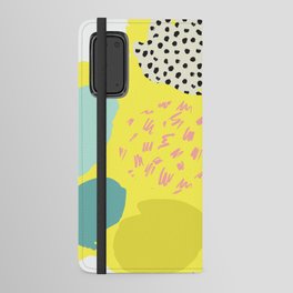 Yellow with Pastels Abstract Android Wallet Case