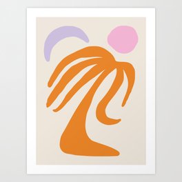 Palm Orange Art Print