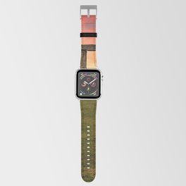 Great Britain Photography - The Stone Henge Under The Red Sunset Apple Watch Band