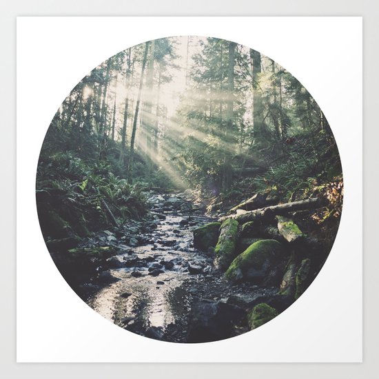 Sunbeam River Art Print