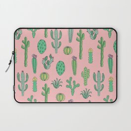 Cactus Pattern Pink Laptop Sleeve