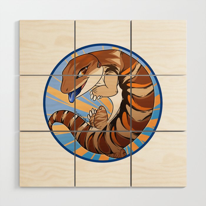 Reptile Circle Wood Wall Art