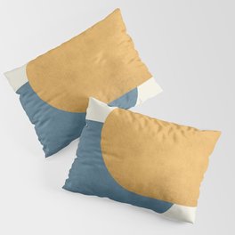 Halfmoon Colorblock - Gold Blue Pillow Sham