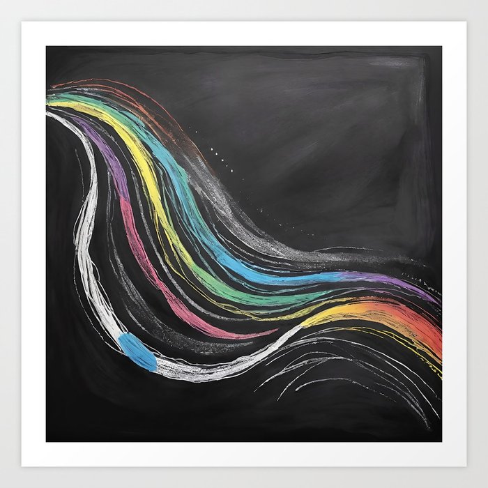 Chalk Rainbow Art Print