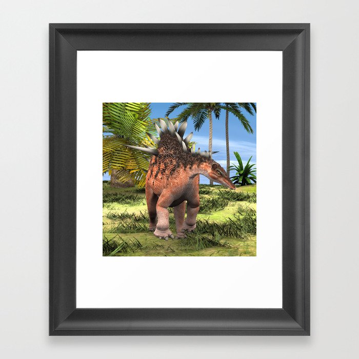 Dinosaur Kentrosaurus Framed Art Print