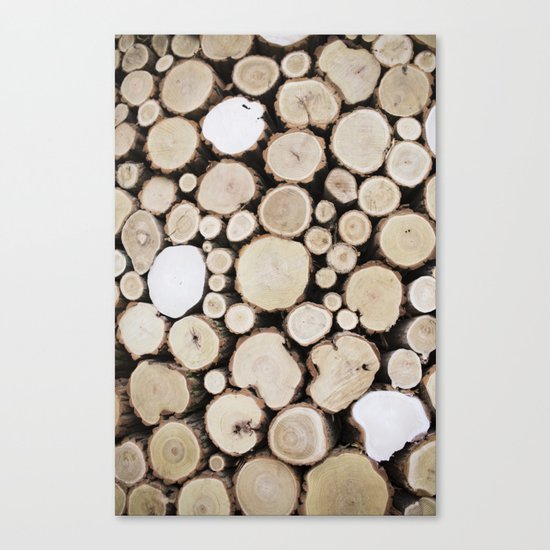 Woodpile Canvas Print