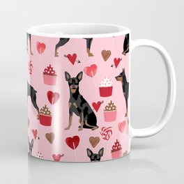 Miniature Doberman Pinscher valentines day cupcakes hearts pure breed dog gifts Mug