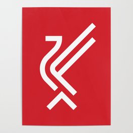 LFC Liverbird Type Logo Poster