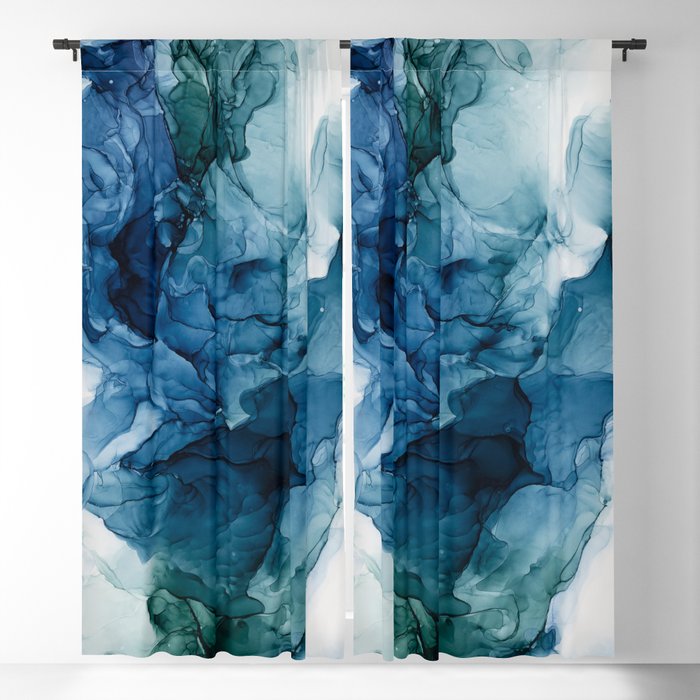 Before Our Eyes Fluid Abstract Painting Blackout Curtain By