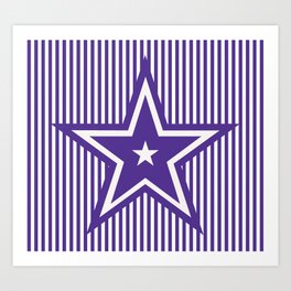 The Greatest Star - Purple Stripes Art Print