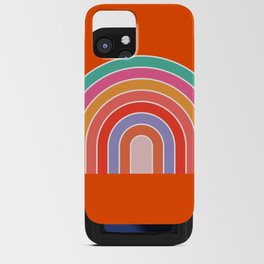 Rainbow Retro Art Orange iPhone Card Case