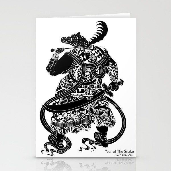 Chinese Zodiac Sign Year Of The Snake Stationery Cards By Tgrimm