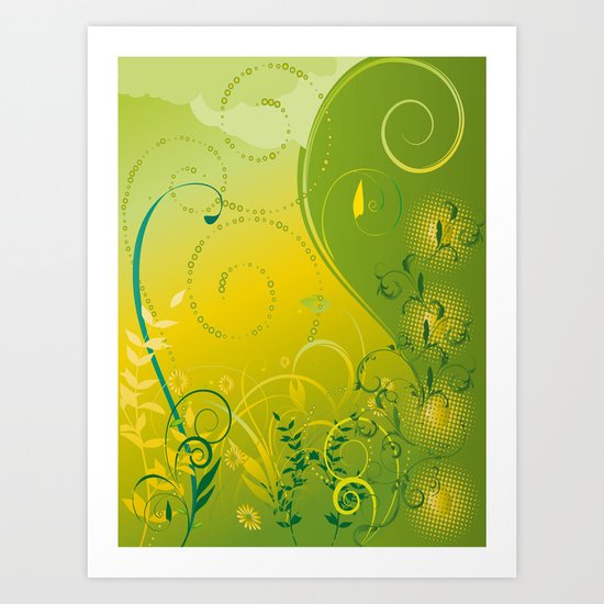 Field near the Village Art Print