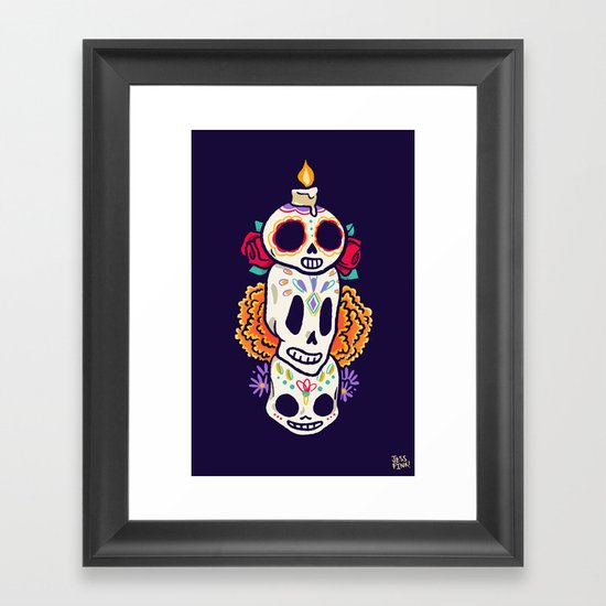 Caliveras Day of the Dead Framed Art Print