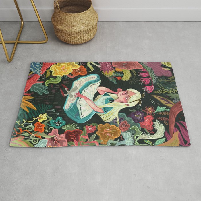 Alice In Wonderland Rug By Karljmountford Society6 Alice In Wonderland Rug